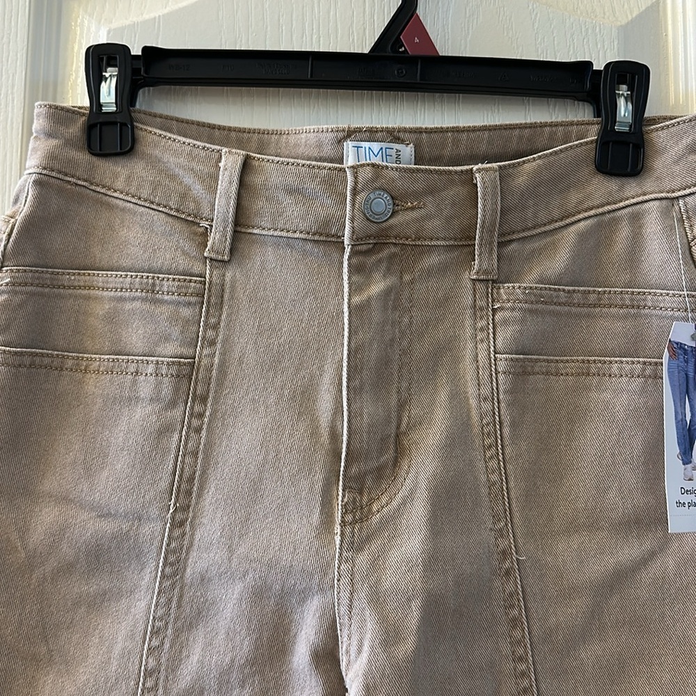 Time and Tru hi-rise straight regular denim jeans khaki size 4 - Picture 3 of 6